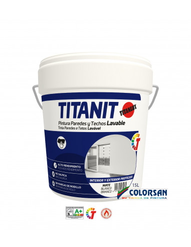 Pintura plástica TITAN Titanit blanco mate - Pinturas Colorsan