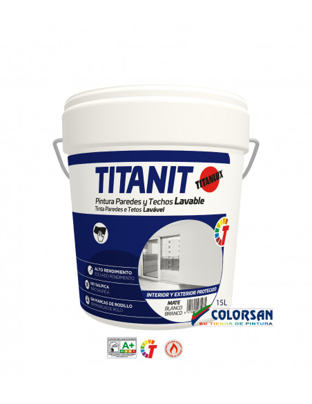 Pintura plástica TITAN Titanit blanco mate - Pinturas Colorsan
