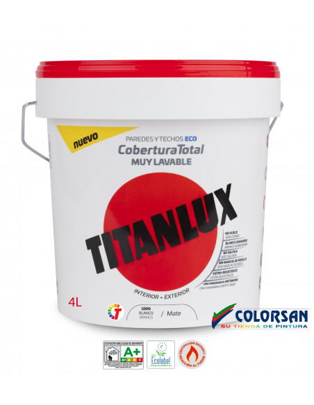 Pintura plástica TITAN Cobertura Total blanco mate - Pinturas Colorsan