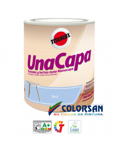 Pintura plástica TITAN UNA CAPA  para interiores - Pinturas Colorsan
