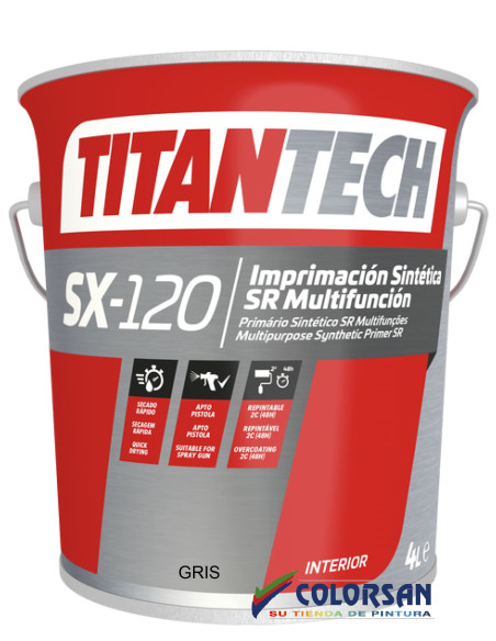 Imprimacion sintetica MULTIFUNCION SX120 TITANTECH - Pinturas Colorsan