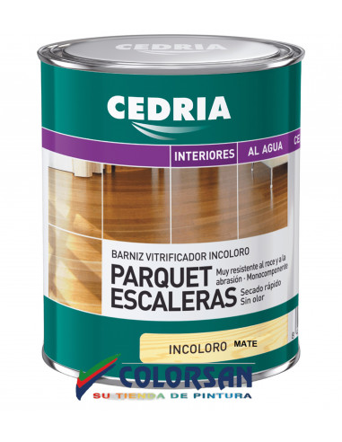 BARNIZ PARQUET ESCALERAS Mate CEDRIA  Pinturas Colorsan
