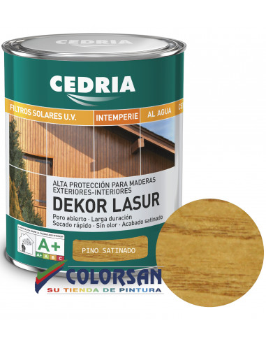 Protector DEKOR LASUR CEDRIA - Pinturas Colorsan