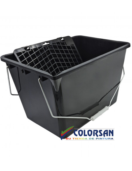 CUBETEA D/ASA NEGRA CON REJILLA Nespoli - Pinturas Colorsan