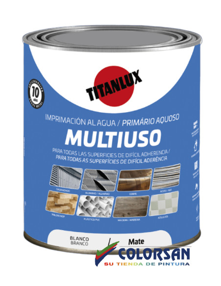 Imprimación Multiusos al agua TITANLUX blanca - Pinturas Colorsan