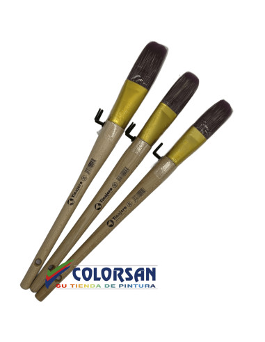 PINCEL PLANO DECORA CON COLGADOR Tinajero - Pinturas Colorsan