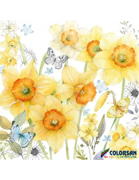 SERVILLETAS DECORATIVAS FLORES COLOR CLARO