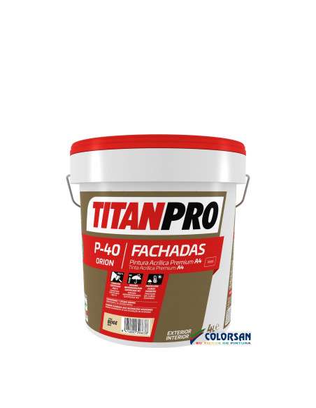 Pintura plástica TITAN PRO P-40 mate para fachadas - Pinturas Colorsan