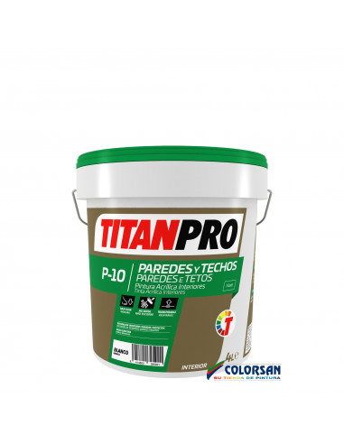 Pintura plástica acrílica  TITAN PRO P-10- Pinturas Colorsan