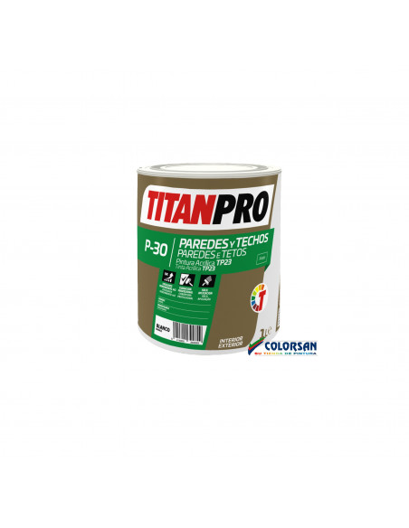 Pintura plástica acrílica TITAN PRO P-30 blanco - Pinturas Colorsan
