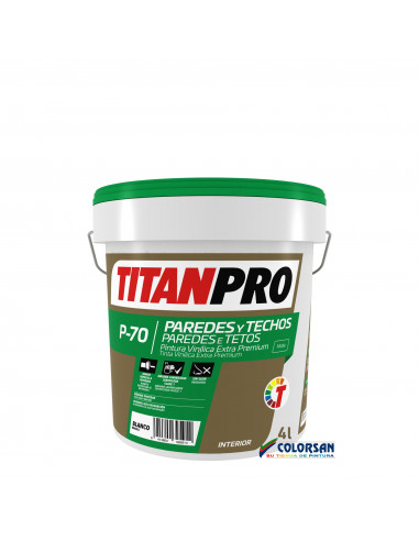 Pintura vinílica extra premium TITAN PRO P-70 - Pinturas Colorsan