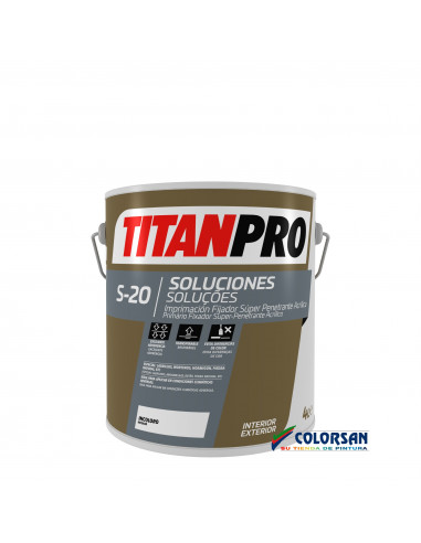 Imprimación fijador super-penetrante acrílica.TITAN PRO S-20