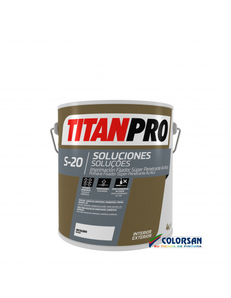Imprimación fijador super-penetrante acrílica.TITAN PRO S-20
